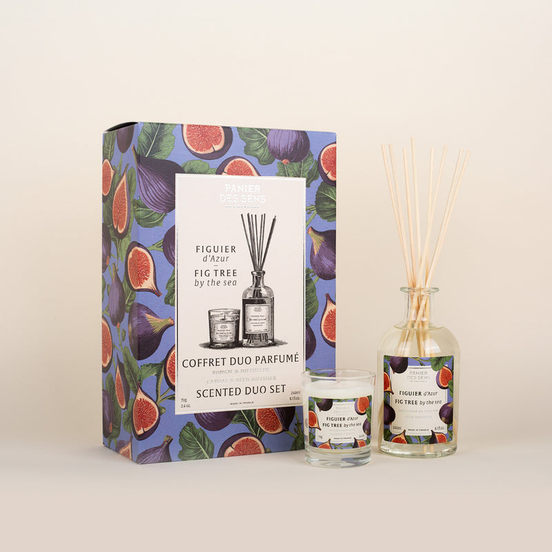 Scented candle set + Fig fragrance diffuser - Fig Tree by the Sea