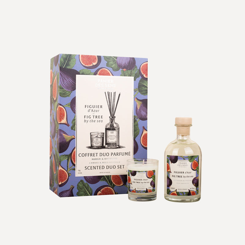 Scented candle set + Fig fragrance diffuser - Fig Tree by the Sea