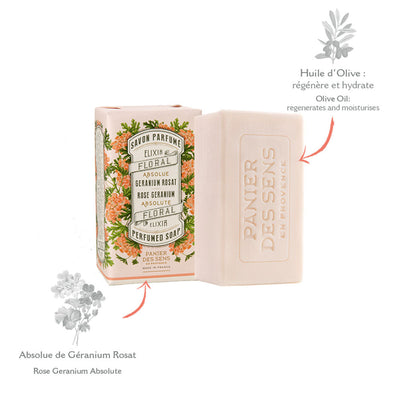 Perfumed solid soap - Rose Geranium