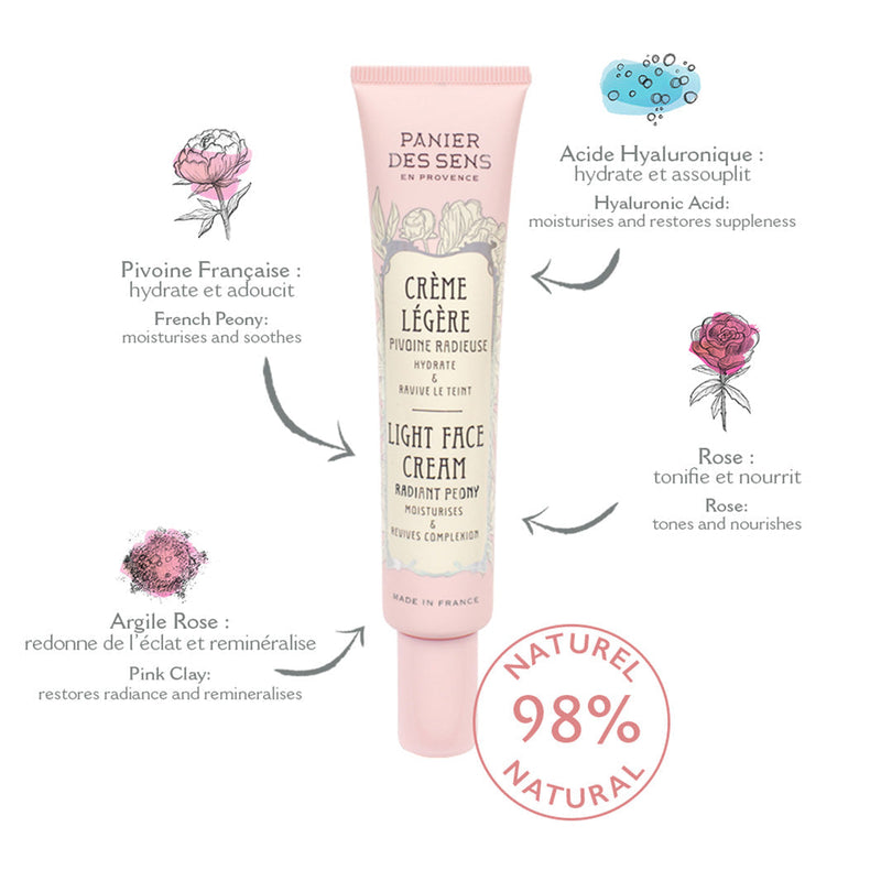 Light face cream - Radiant Peony